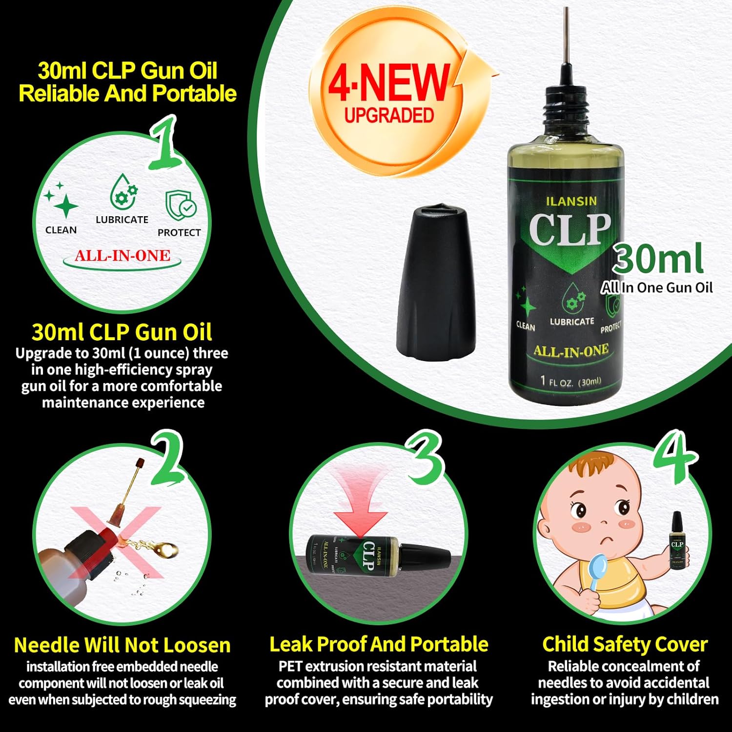 30ml CLP+300 Patches+100 Swabs+3 Snakes+3 Brushes+5 Picks+ 6PC Gloves(3 pairs) — ILANSIN OEM & wholesale gun cleaning supplies 30ml CLP+300 Patches+100 Swabs+3 Snakes+3 Brushes+5 Picks+ 6PC Gloves(3 pairs) — ILANSIN OEM & wholesale gun cleaning supplies