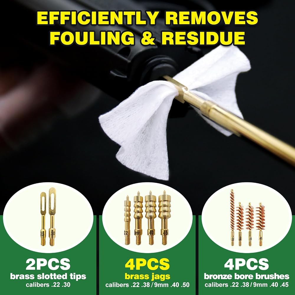 All Brass .22,.357,.38,9mm,.40,.45 Caliber Universal Gun Cleaning Kit for Handgun/Pistol/Rifle — ILANSIN OEM & wholesale gun cleaning supplies All Brass .22,.357,.38,9mm,.40,.45 Caliber Universal Gun Cleaning Kit for Handgun/Pistol/Rifle — ILANSIN OEM & wholesale gun cleaning supplies