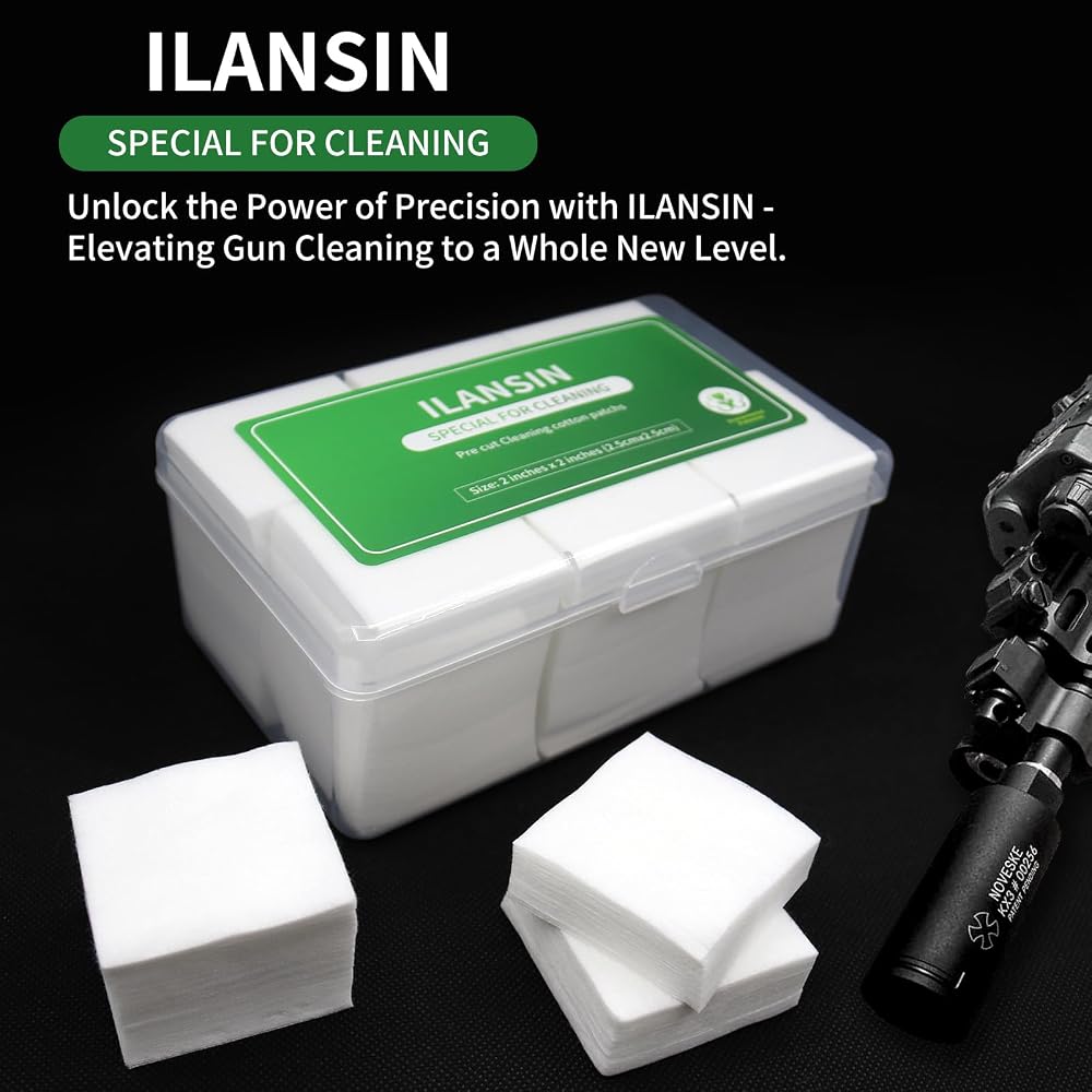 ILANSIN 1000 Thicken Gun Cleaning Patches with Storage Case — ILANSIN OEM & wholesale gun cleaning supplies ILANSIN 1000 Thicken Gun Cleaning Patches with Storage Case — ILANSIN OEM & wholesale gun cleaning supplies