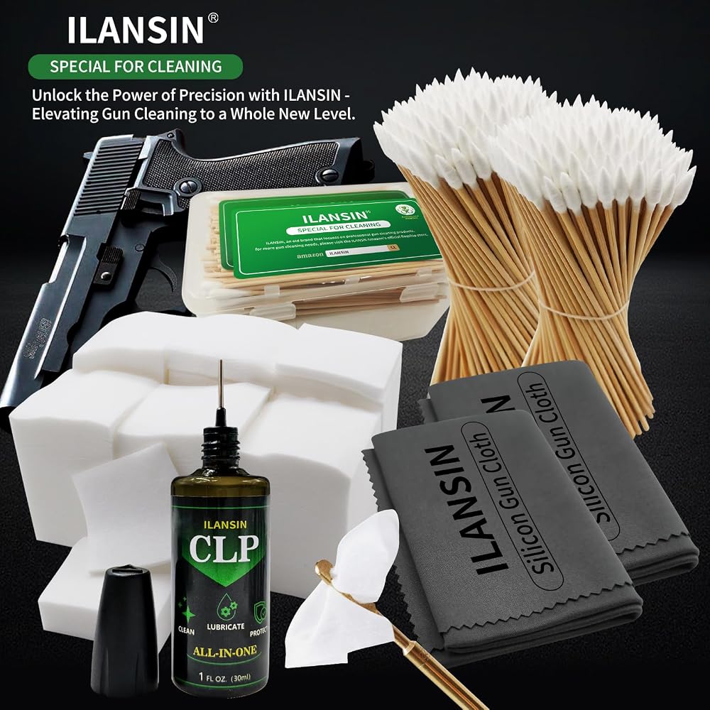 ILANSIN 1000PCS Patches + 200PCS Pointed Swabs + 2PCS Gun Cloths — ILANSIN OEM & wholesale gun cleaning supplies ILANSIN 1000PCS Patches + 200PCS Pointed Swabs + 2PCS Gun Cloths — ILANSIN OEM & wholesale gun cleaning supplies