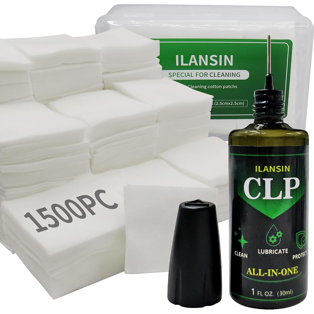 ILANSIN 1500PCS Gun Cleaning Patches+30ml CLP Oil | OEM & Wholesale