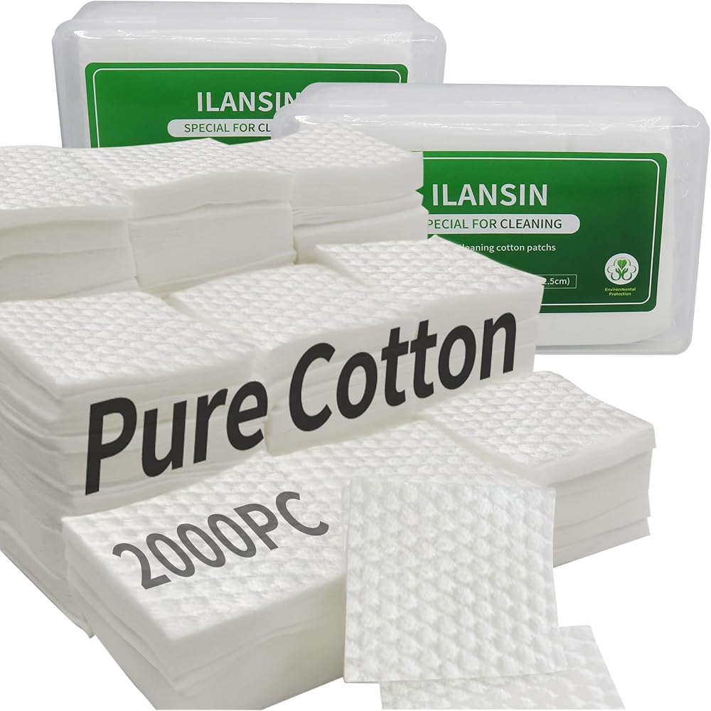 ILANSIN 2000PCS 100% Pure Cotton Gun Cleaning Patches 2"x2" Lint Free Gun Cleaning Cloth | OEM & Wholesale