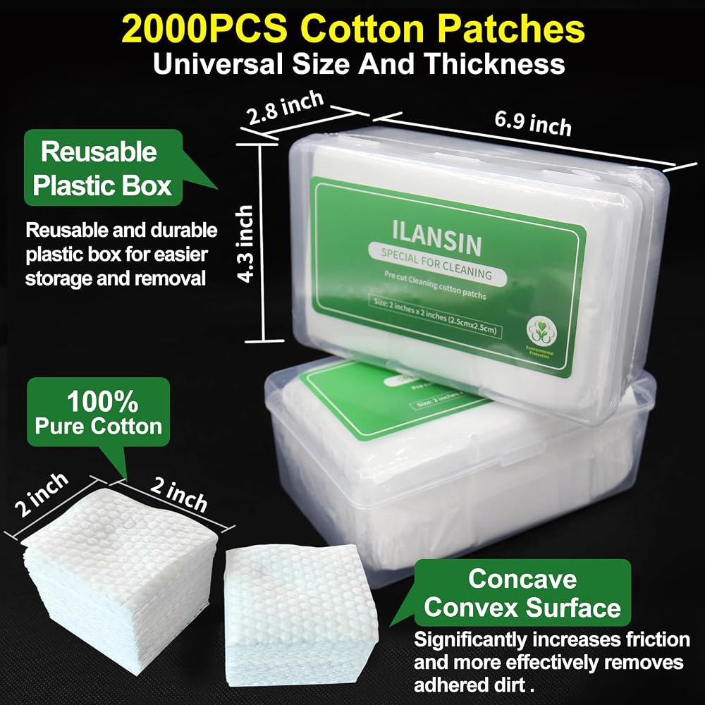 ILANSIN 2000PCS 100% Pure Cotton Gun Cleaning Patches 2"x2" Lint Free Gun Cleaning Cloth — ILANSIN OEM & wholesale gun cleaning supplies ILANSIN 2000PCS 100% Pure Cotton Gun Cleaning Patches 2"x2" Lint Free Gun Cleaning Cloth — ILANSIN OEM & wholesale gun cleaning supplies