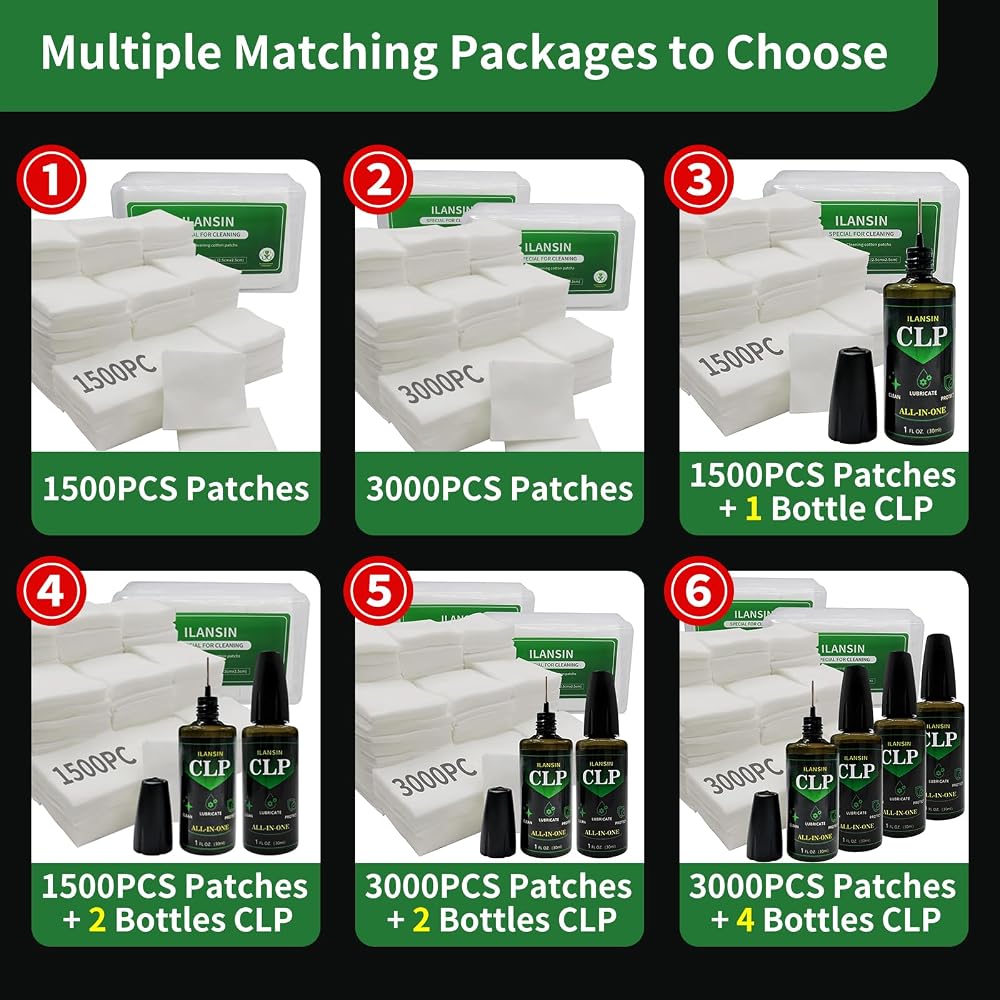 ILANSIN 2000PCS 100% Pure Cotton Gun Cleaning Patches 2"x2" Lint Free Gun Cleaning Cloth — ILANSIN OEM & wholesale gun cleaning supplies ILANSIN 2000PCS 100% Pure Cotton Gun Cleaning Patches 2"x2" Lint Free Gun Cleaning Cloth — ILANSIN OEM & wholesale gun cleaning supplies