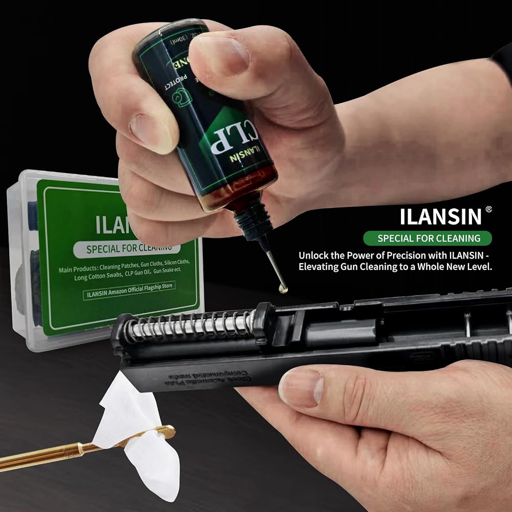 ILANSIN 2000PCS Cotton Gun Cleaning Patches + 4 Bottles CLP Oil (120ml),Lint Free Gun Cleaning — ILANSIN OEM & wholesale gun cleaning supplies ILANSIN 2000PCS Cotton Gun Cleaning Patches + 4 Bottles CLP Oil (120ml),Lint Free Gun Cleaning — ILANSIN OEM & wholesale gun cleaning supplies