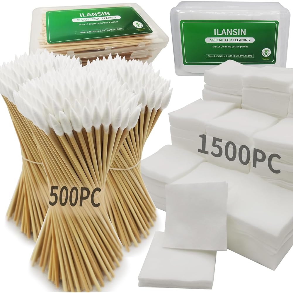 ILANSIN 2000PCS Gun Cleaning Supplies - 1500PC Patches + 500PC Swabs | OEM & Wholesale