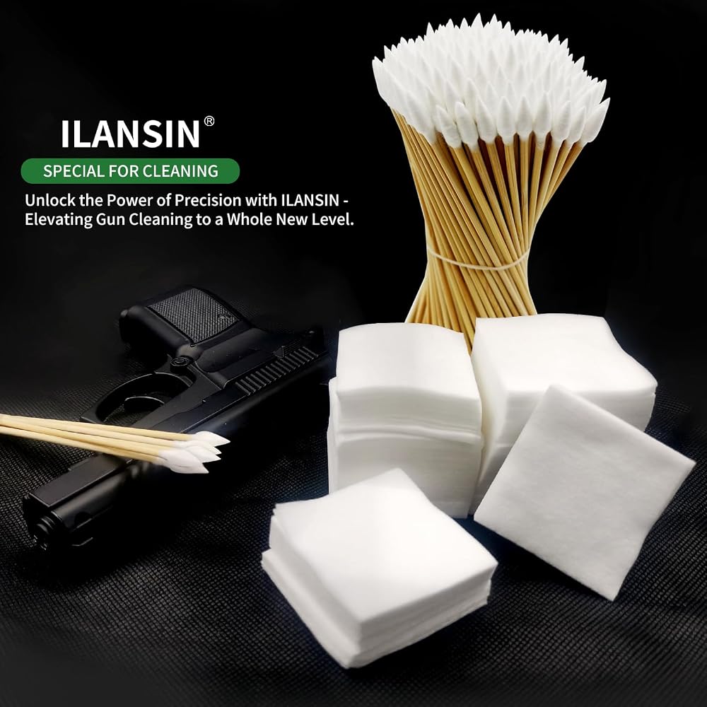 ILANSIN 2000PCS Gun Cleaning Supplies - 1500PC Patches + 500PC Swabs — ILANSIN OEM & wholesale gun cleaning supplies ILANSIN 2000PCS Gun Cleaning Supplies - 1500PC Patches + 500PC Swabs — ILANSIN OEM & wholesale gun cleaning supplies