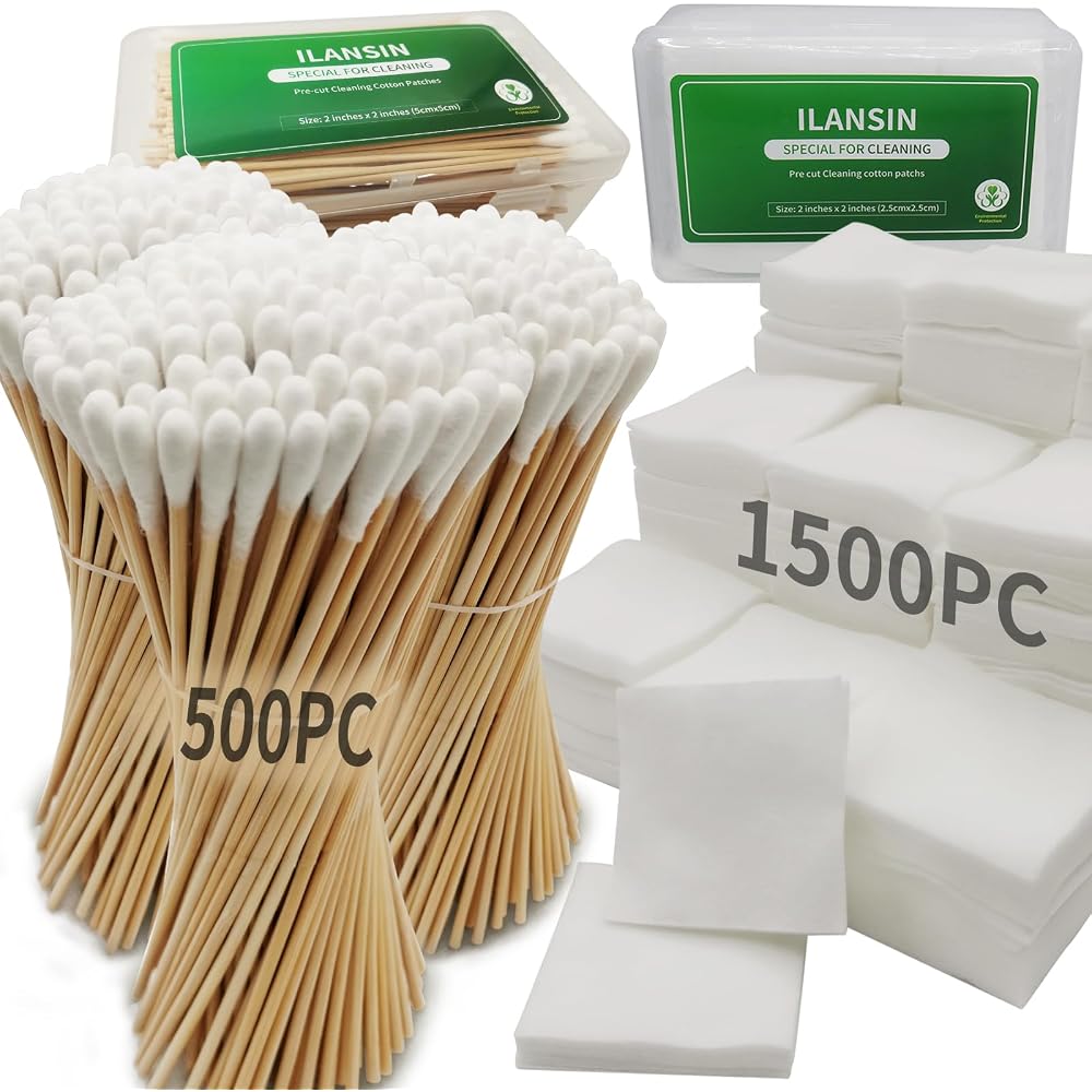 ILANSIN 2000PCS gun cleaning supplies -1500PCS Gun Cleaning Patches +500PCS Gun Cleaning swabs | OEM & Wholesale