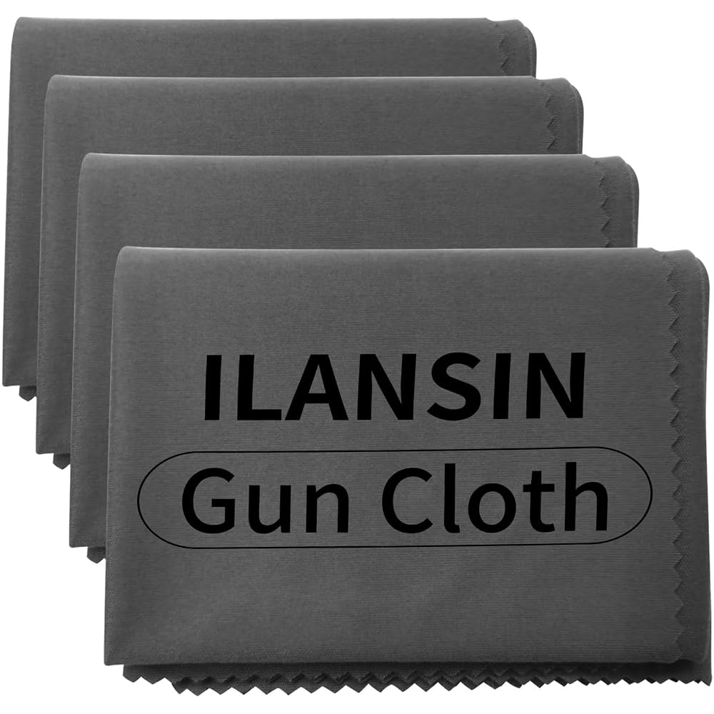 ILANSIN 4Pack Technology Microfiber Black/Gray Gun Cloth-Large Size-Lint Free-Reusable Gun | OEM & Wholesale