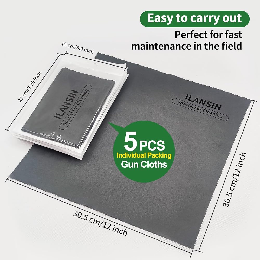 ILANSIN 4Pack Technology Microfiber Black/Gray Gun Cloth-Large Size-Lint Free-Reusable Gun — ILANSIN OEM & wholesale gun cleaning supplies ILANSIN 4Pack Technology Microfiber Black/Gray Gun Cloth-Large Size-Lint Free-Reusable Gun — ILANSIN OEM & wholesale gun cleaning supplies