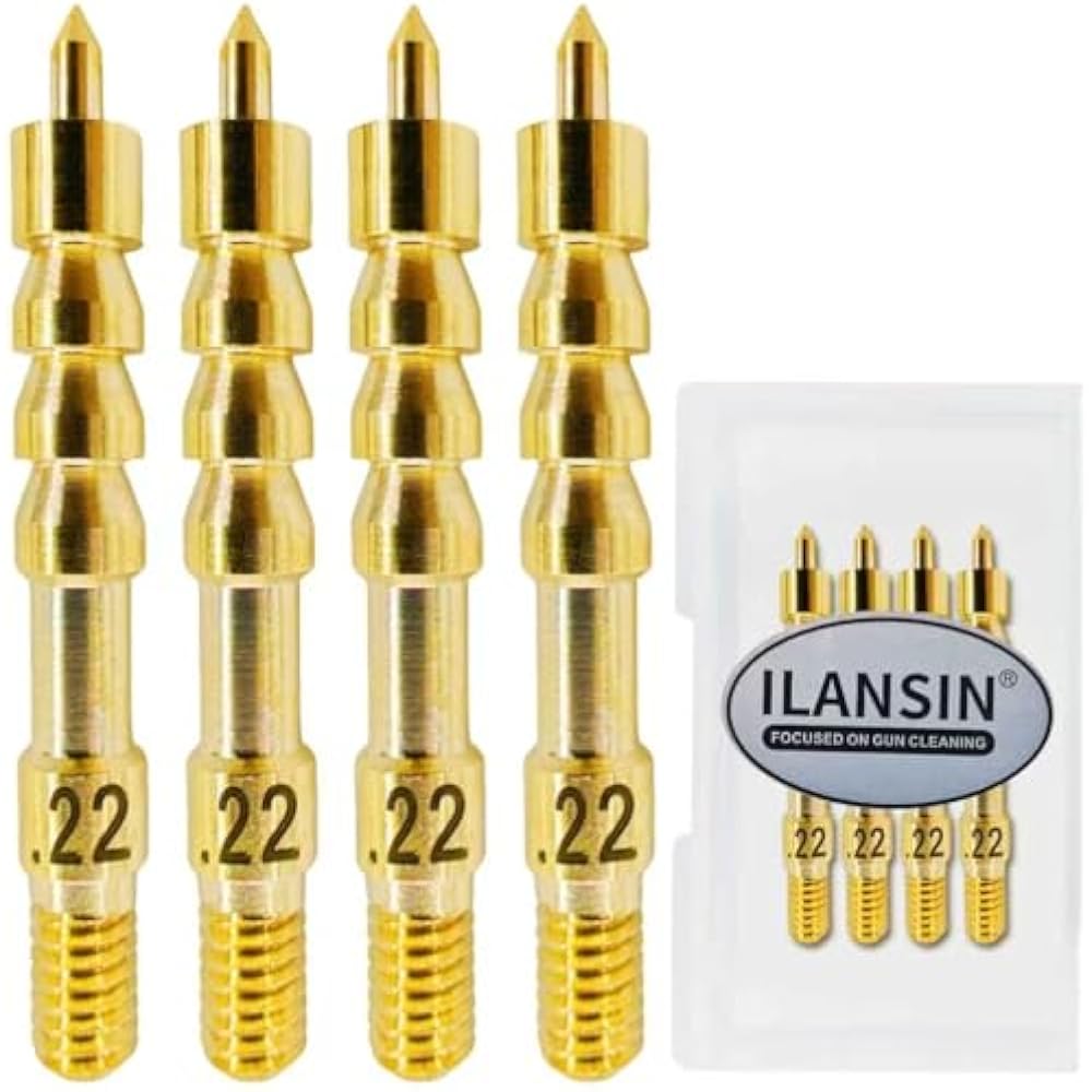 ILANSIN 4PCS Solid Brass Gun Cleaning Jags | .22 Cal / 5.56mm, 8-32 Thread | Rifle Bore | OEM & Wholesale