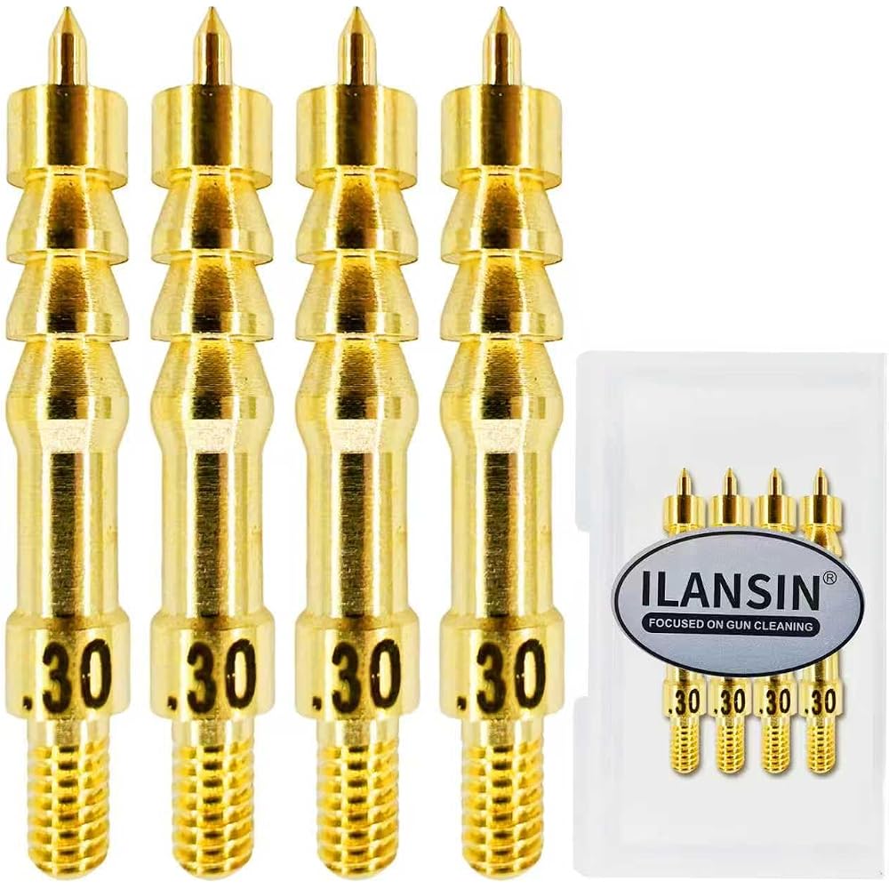 ILANSIN 4PCS Solid Brass Gun Cleaning Jags Supplies .30 Cal 7.62mm Caliber Rifle Cleaning Kit | OEM & Wholesale