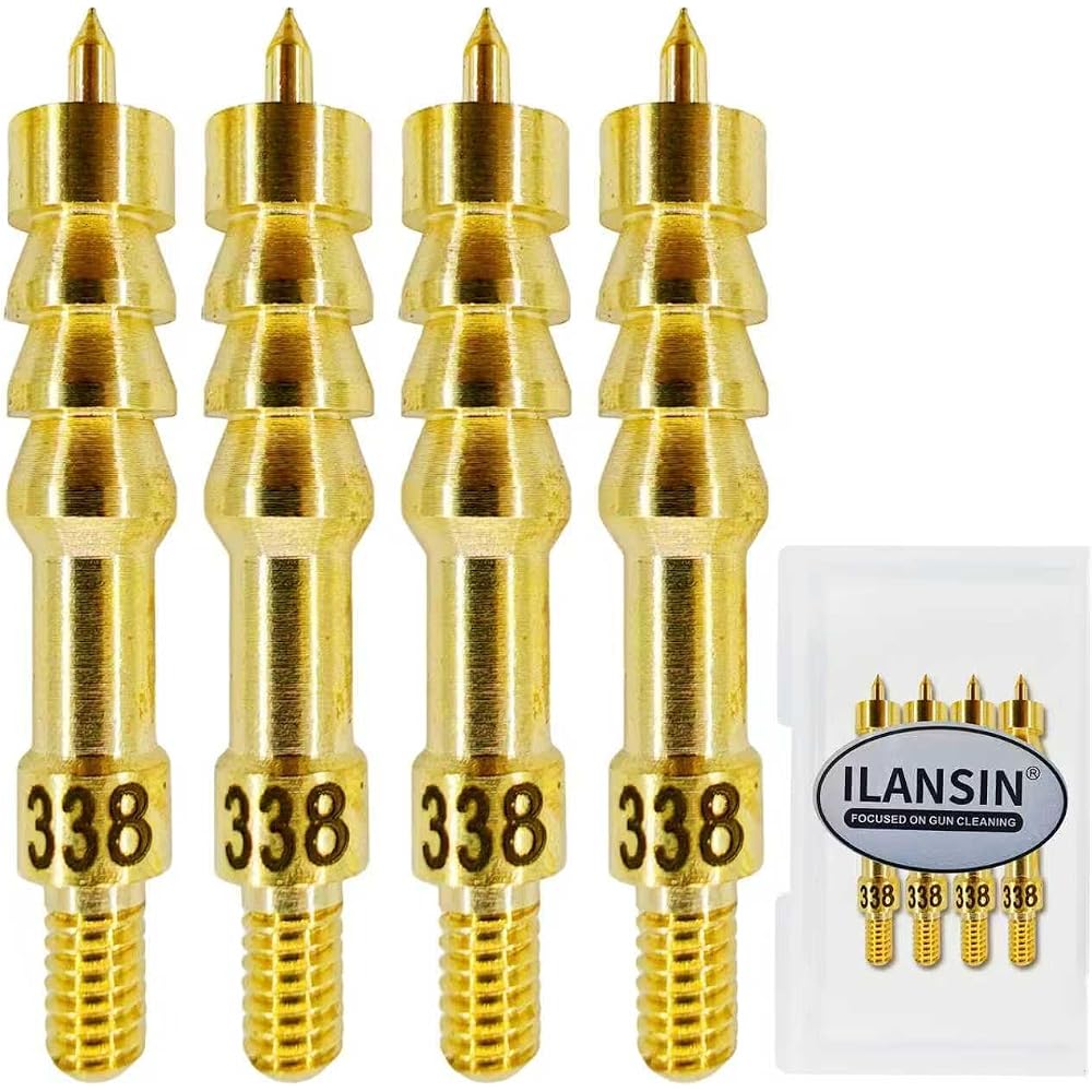 ILANSIN 4PCS Solid Brass Gun Cleaning Jags Supplies .338 Cal 8.5mm Caliber Rifle Cleaning Kit | OEM & Wholesale