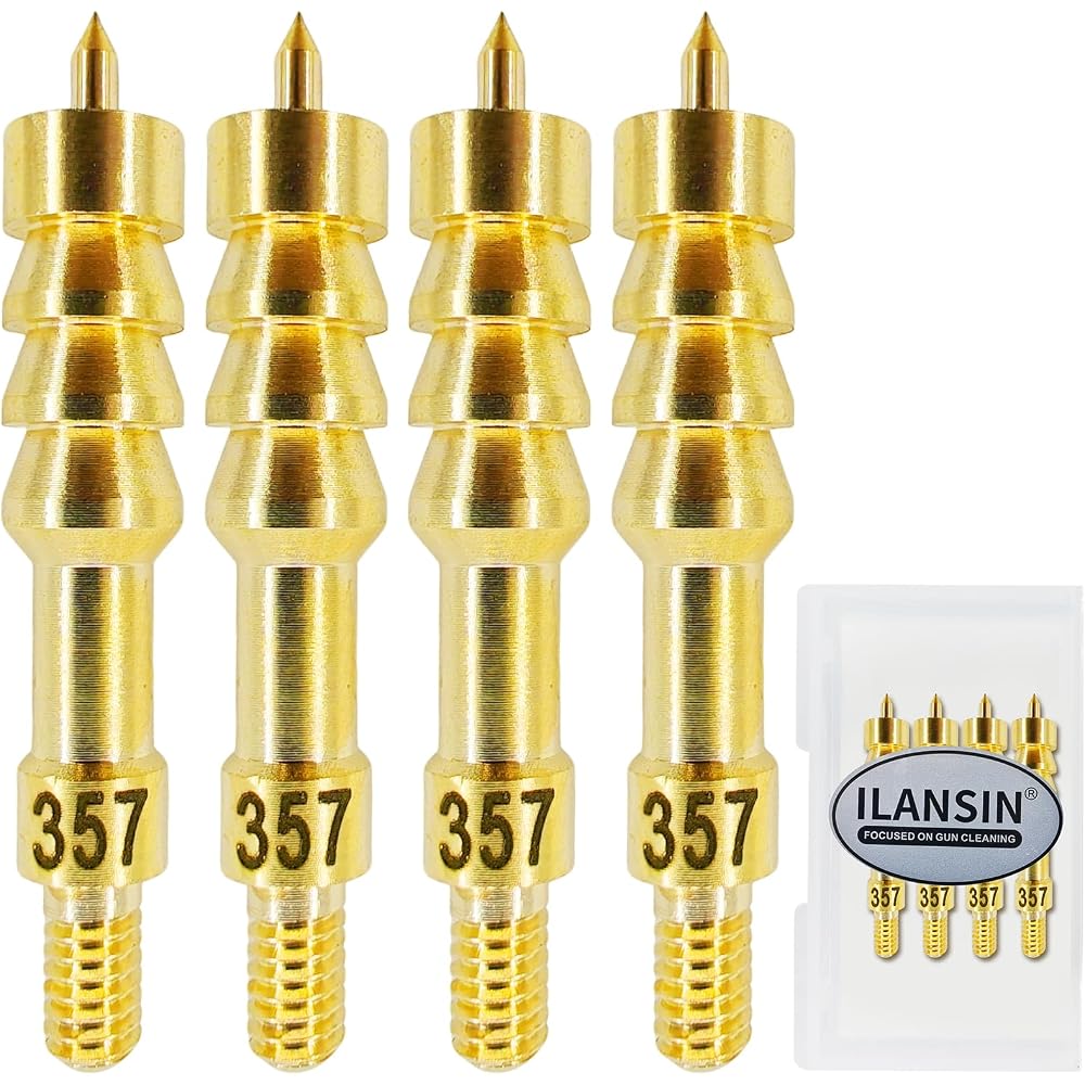 ILANSIN 4PCS Solid Brass Gun Cleaning Jags Supplies .35/357 Cal 9mm Caliber Rifle Cleaning Kit | OEM & Wholesale