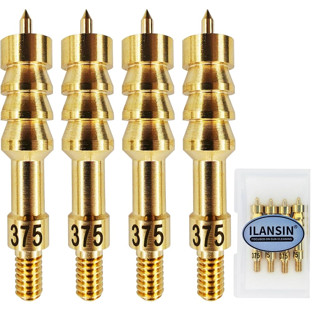 ILANSIN 4PCS Solid Brass Gun Cleaning Jags Supplies .375 Cal 9.5mm Caliber Rifle Cleaning Kit | OEM & Wholesale
