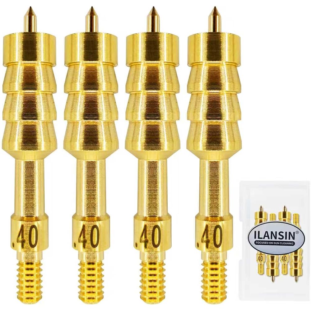 ILANSIN 4PCS Solid Brass Gun Cleaning Jags Supplies .40 Cal 10mm Caliber Rifle Cleaning Kit | OEM & Wholesale