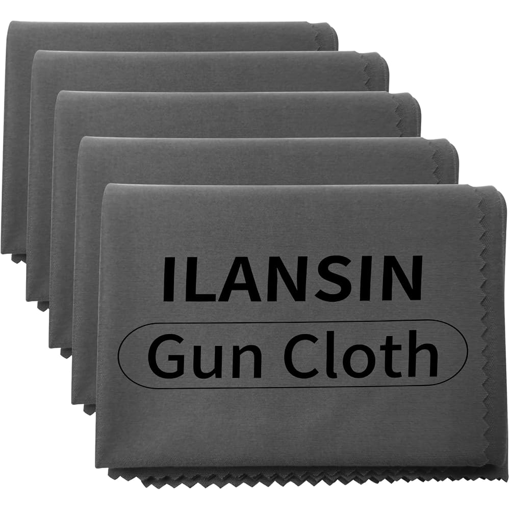ILANSIN 5Pack Technology Microfiber Black/Gray Gun Cloth-Large Size-Lint Free-Reusable Gun | OEM & Wholesale