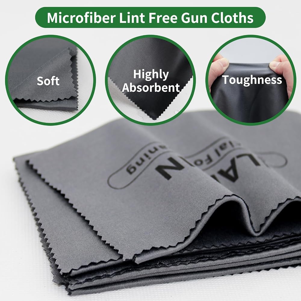 ILANSIN 5Pack Technology Microfiber Black/Gray Gun Cloth-Large Size-Lint Free-Reusable Gun — ILANSIN OEM & wholesale gun cleaning supplies ILANSIN 5Pack Technology Microfiber Black/Gray Gun Cloth-Large Size-Lint Free-Reusable Gun — ILANSIN OEM & wholesale gun cleaning supplies