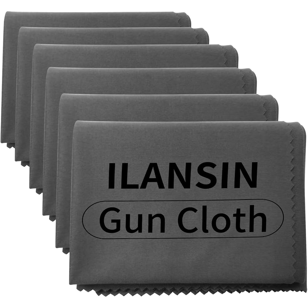 ILANSIN 6Pack Technology Microfiber Black/Gray Gun Cloth-Large Size-Lint Free-Reusable Gun | OEM & Wholesale