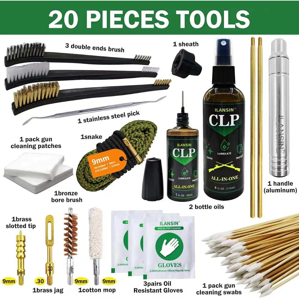9mm Almighty Gun Cleaning Kit - Rod & Brush Set + Bore Snake 9mm Almighty Gun Cleaning Kit - Rod & Brush Set + Bore Snake
