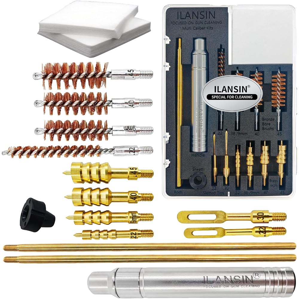 ILANSIN Pistol Gun Cleaning Kit - .22/357/ 9mm/ 375/38/ .40/ .45 | OEM & Wholesale