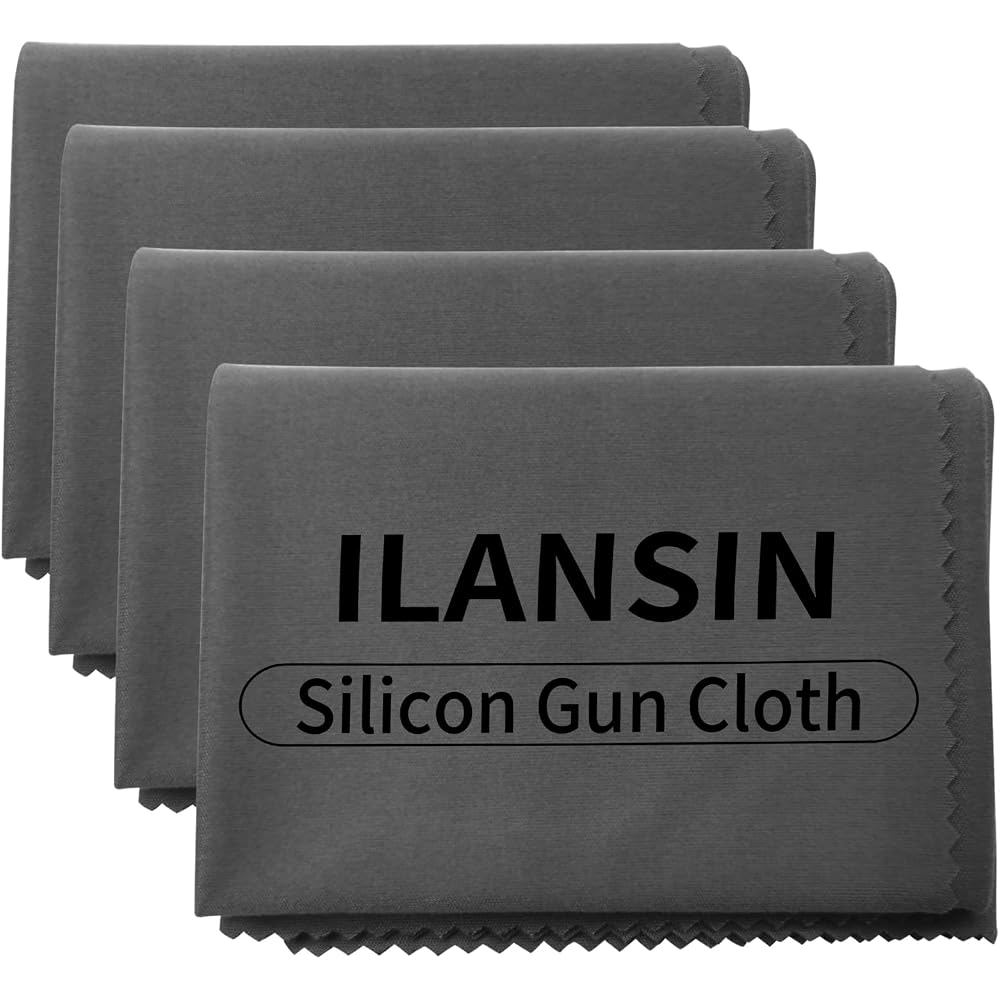 ILANSIN Silicon Gun Cloth 4 Pack 12'' ×12'' Gun Cleaning Cloths Lint Free - Gun Cleaning Wipes | OEM & Wholesale