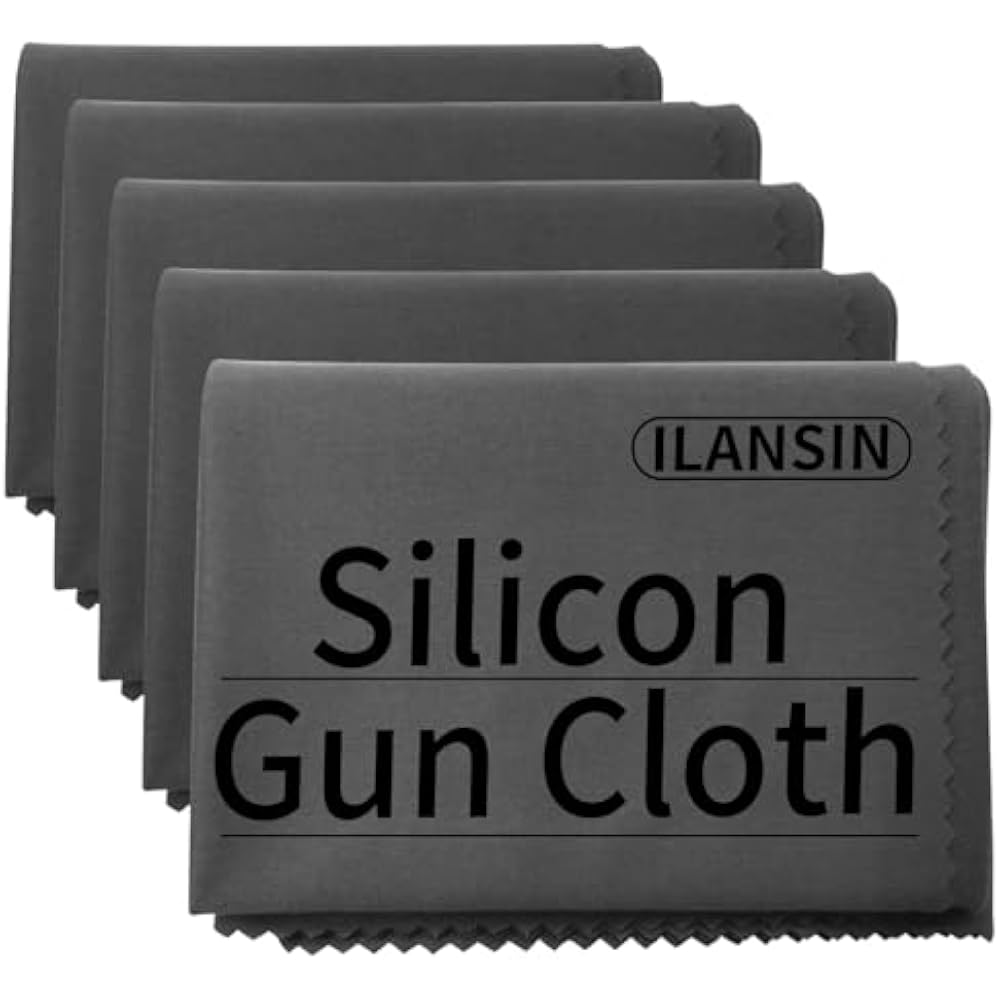 ILANSIN Silicon Gun Cloth 5 Pack 12'' ×12'' Gun Cleaning Cloths Lint Free - Gun Cleaning Wipes | OEM & Wholesale