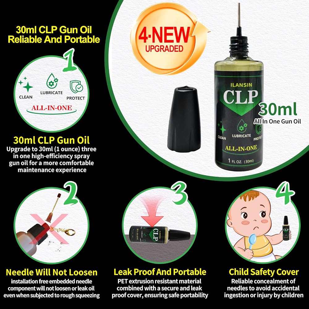 ILANSIN Universal 30ml CLP & 1oz Needle Oiler Gun Lubrication — ILANSIN OEM & wholesale gun cleaning supplies ILANSIN Universal 30ml CLP & 1oz Needle Oiler Gun Lubrication — ILANSIN OEM & wholesale gun cleaning supplies