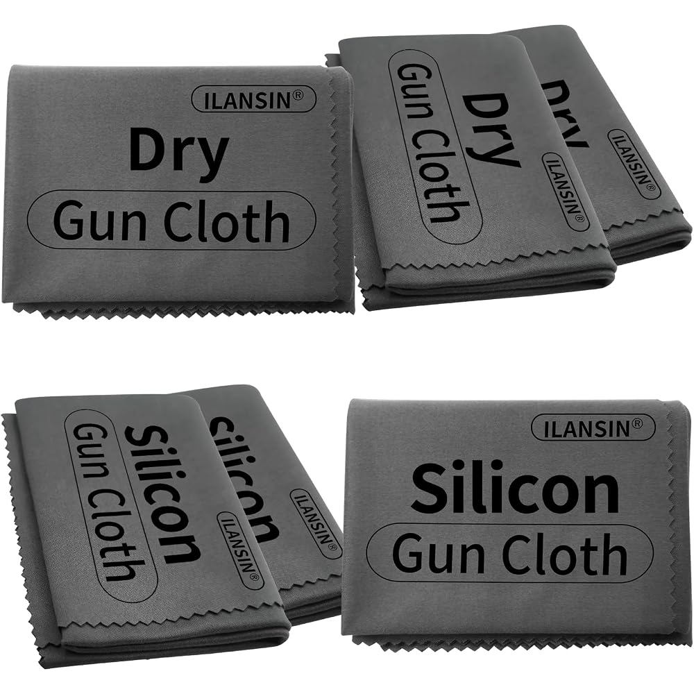 ILANSIN Universal Gun Cleaning Supplies - 3 Pack Dry Gun Cloths+ 3 Pack Silicon Cloths | OEM & Wholesale