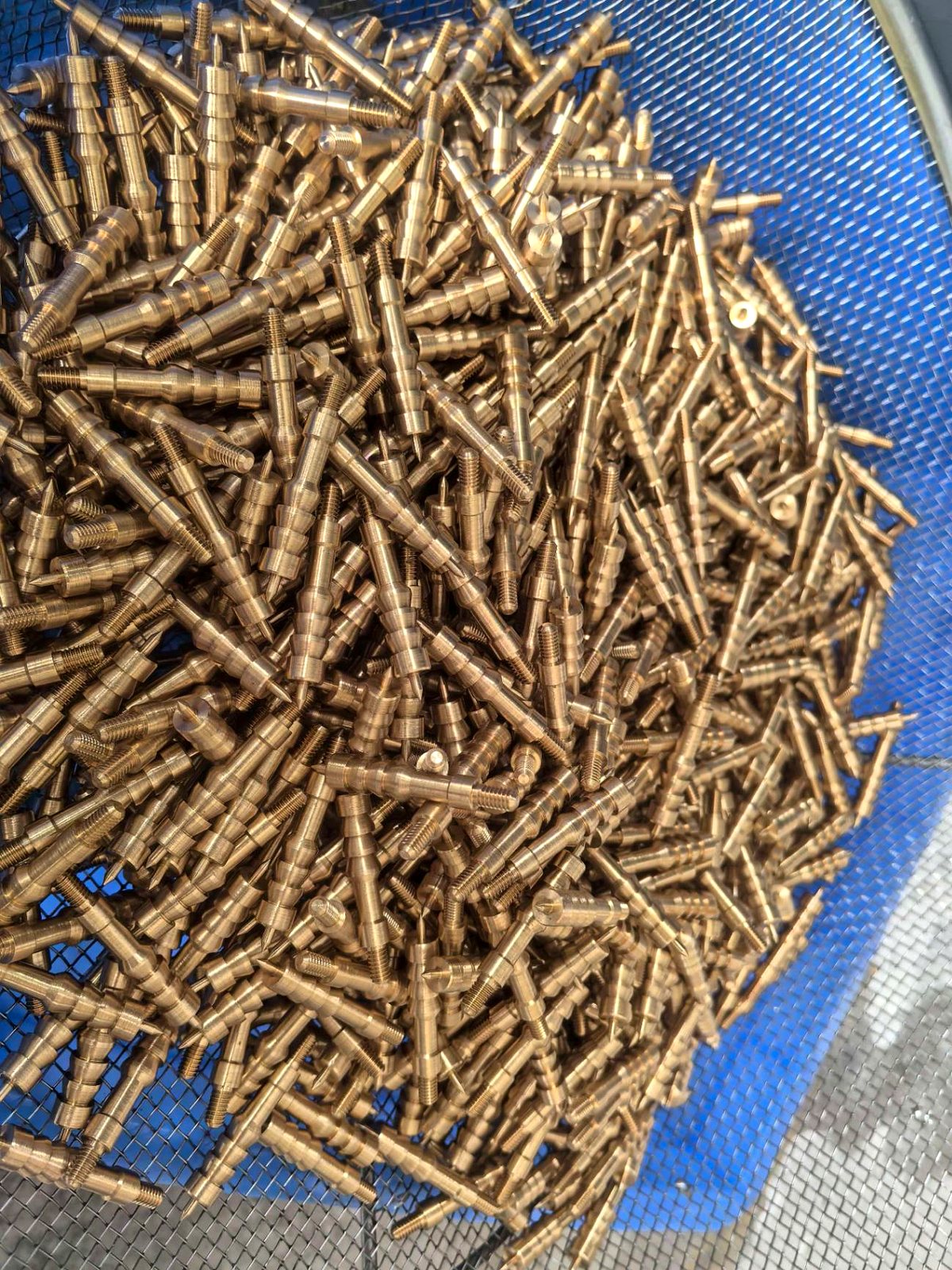 Solid brass jags batch production
