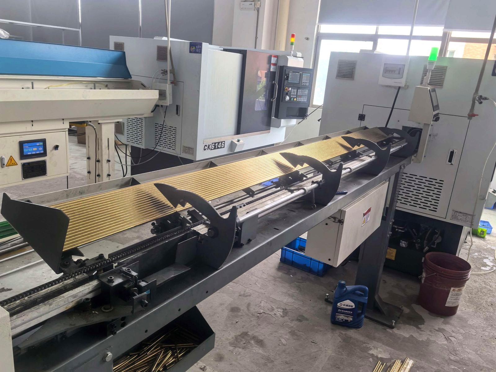 Automated brass rod production line at ILANSIN factory